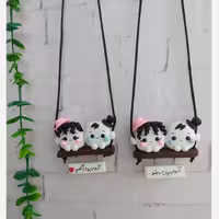 آویزماشین طرح قند دوتایی یک عددی موفر مشکی | amazonchi