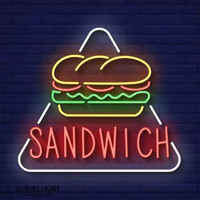 تابلو نئون طرح ساندویچ