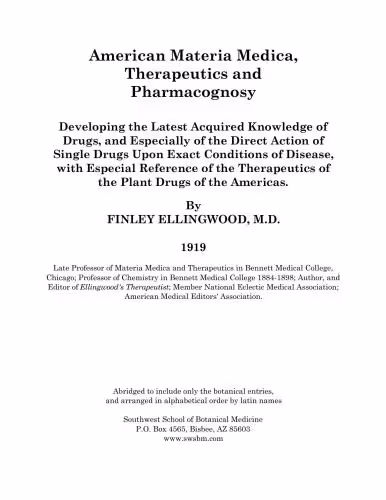 خرید و دانلود نسخه کامل کتاب American Materia Medica, Therapeutics and Pharmacognosy