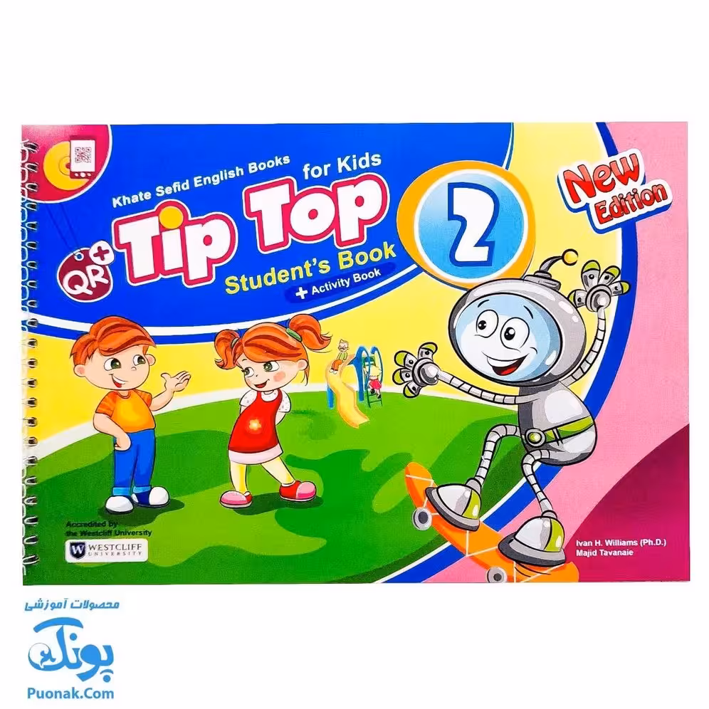 کتاب Tip Top Student Book2 & Activity bookسیمی به همراه کتاب کار و کد QR