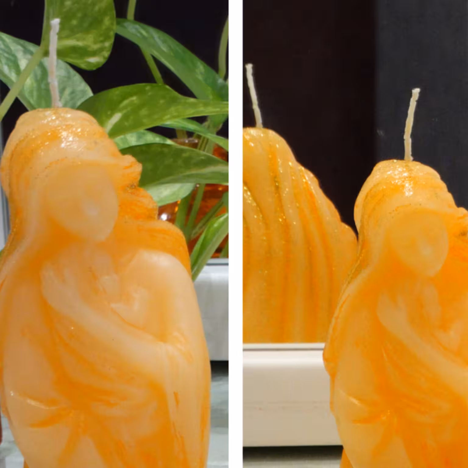 شمع مریم مقدس رنگ لیمویی سفید وصورتی