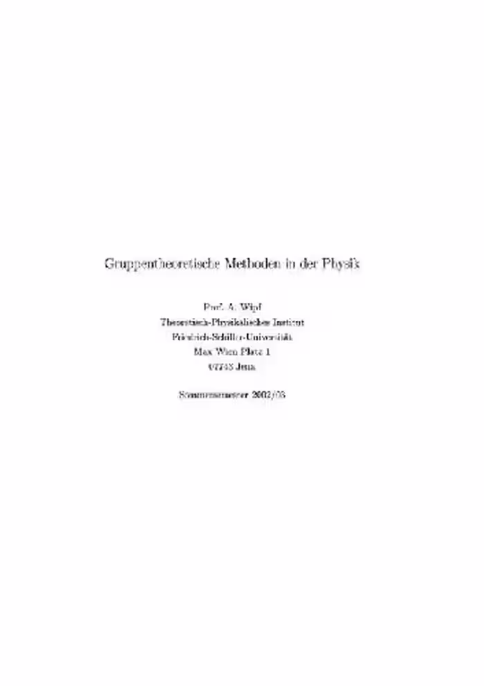 خرید و دانلود نسخه کامل کتاب Gruppentheoretische Metoden in der Physik