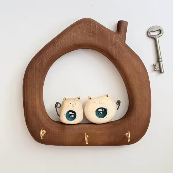 جاکلیدی بچه گربه جفتی طرح شش