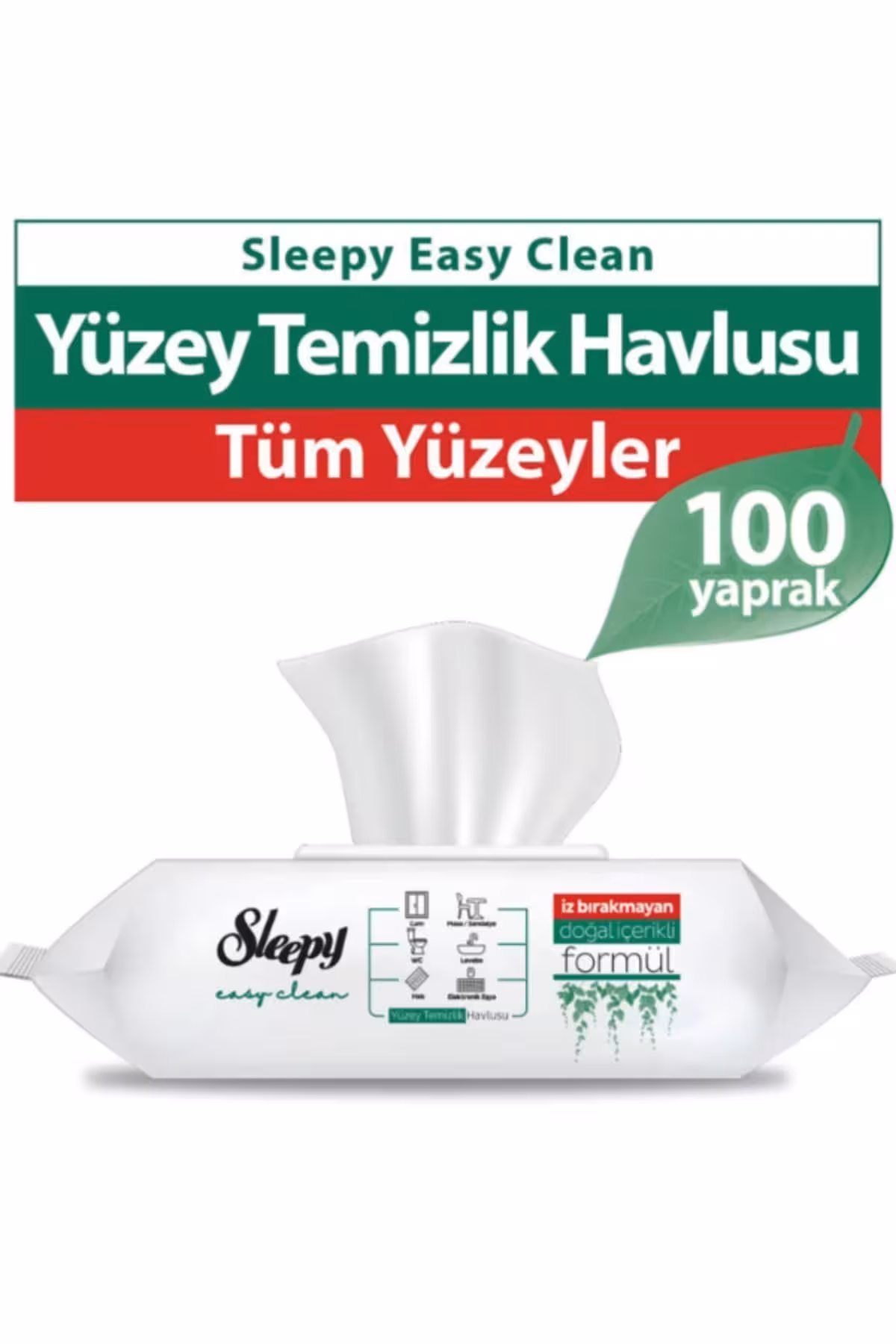 دستمال مرطوب همه کاره اسلیپی بسته 100 عددی
