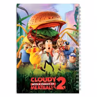 دفتر مشق کارتون ابری با احتمال بارش کوفته