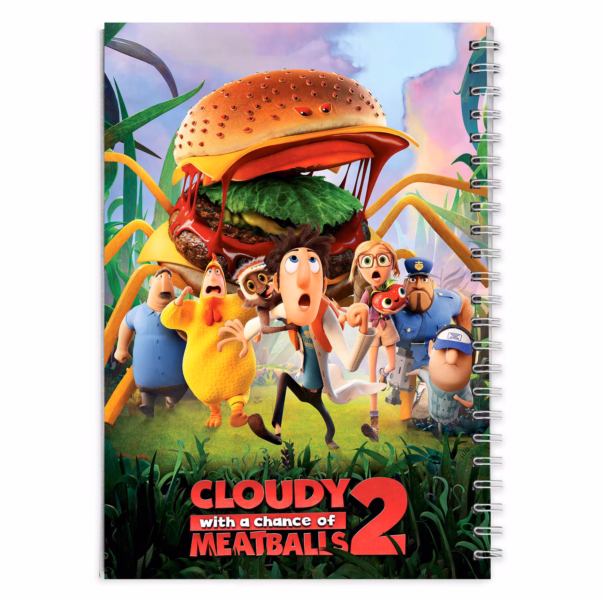 دفتر مشق کارتون ابری با احتمال بارش کوفته