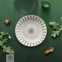 ست 6 تایی بشقاب خورشت خوری چینی گرد گلدکیش طرح ROYSA مدل GK701140-2