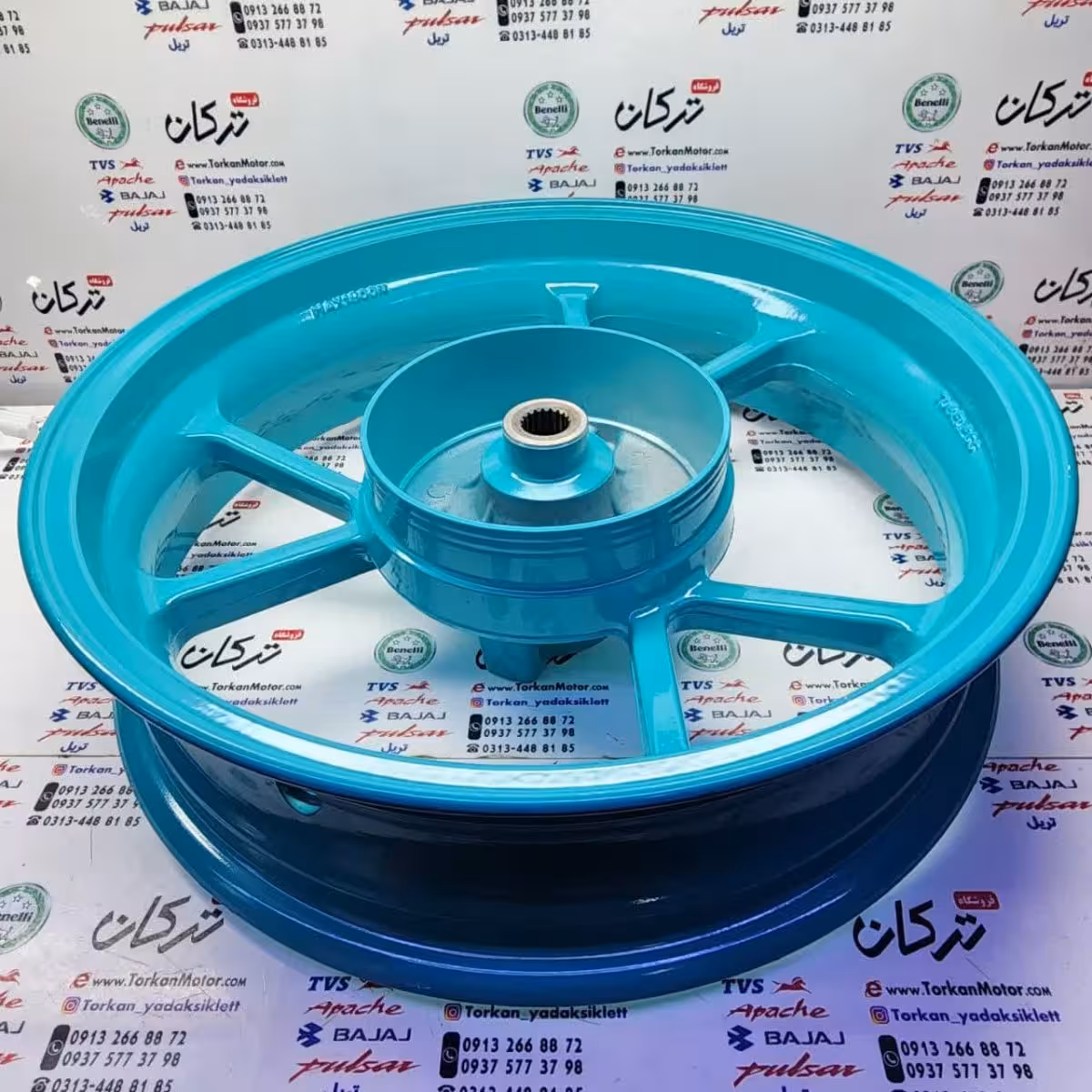 رینگ چرخ عقب موتور طرح ایروکس و nvx ( سبز ابی فیروزه ای ) دیسکی