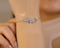 💍دستبند قلب خاص و زیبا نقره عیار 925 ( D_7074)