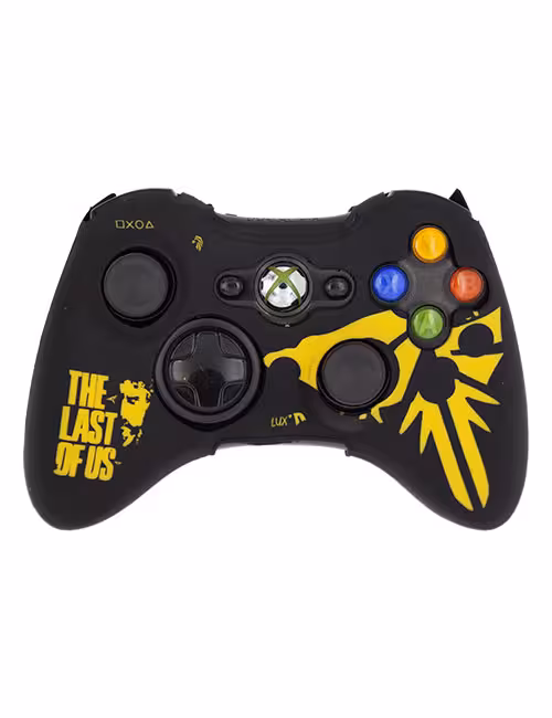 روکش محافظ دسته ایکس باکس 360 لیزری مشکی زرد طرح آخرین بازمانده ما