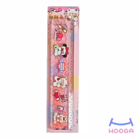 خط کش آکواریومی قرمز طرح خرس و خرگوش