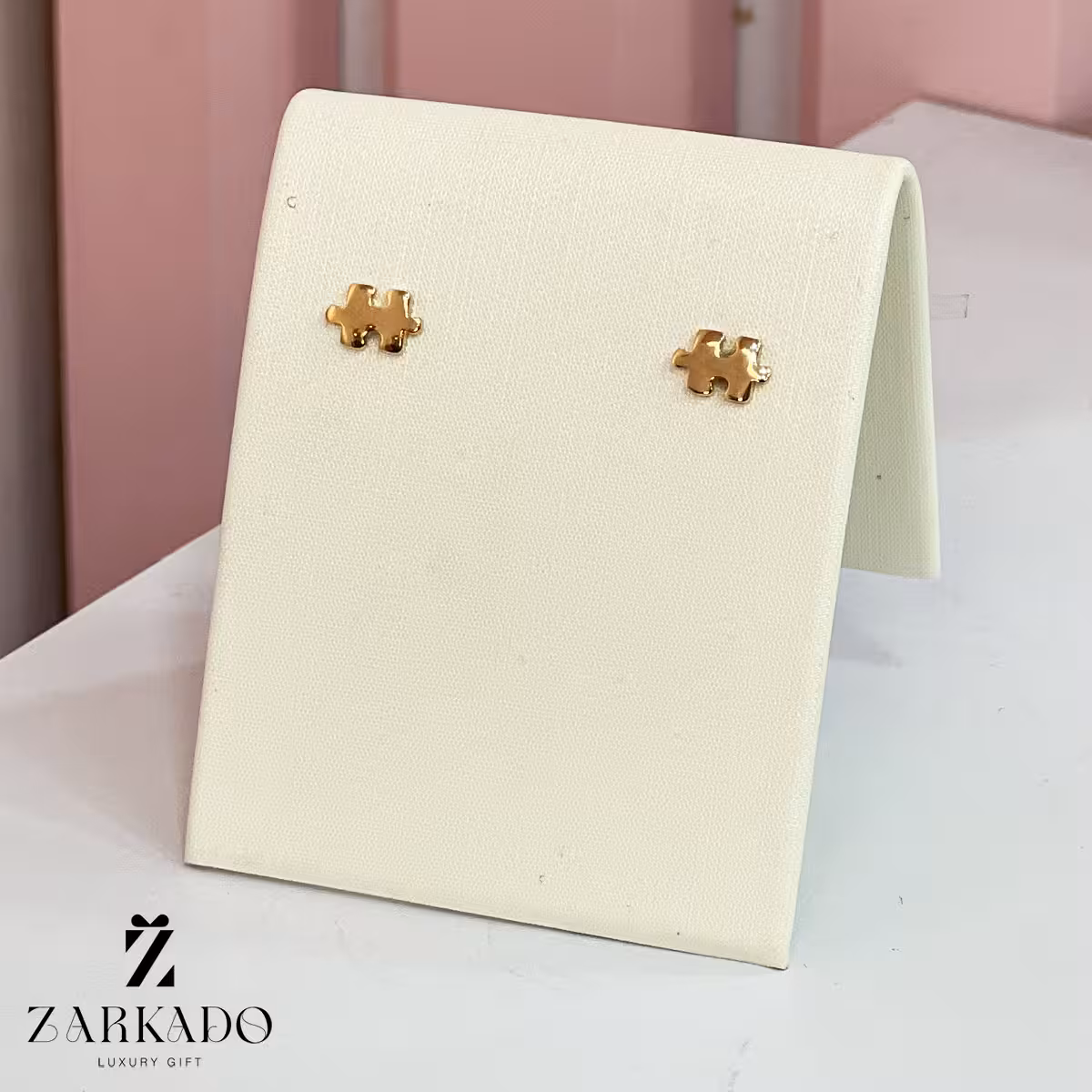 گوشواره میخی طلا طرح پازل کد E1806