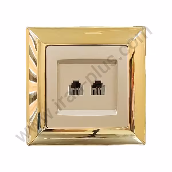 تلفن دوسوکت cat3 cat3 مدل الیزه طرح متال طلایی