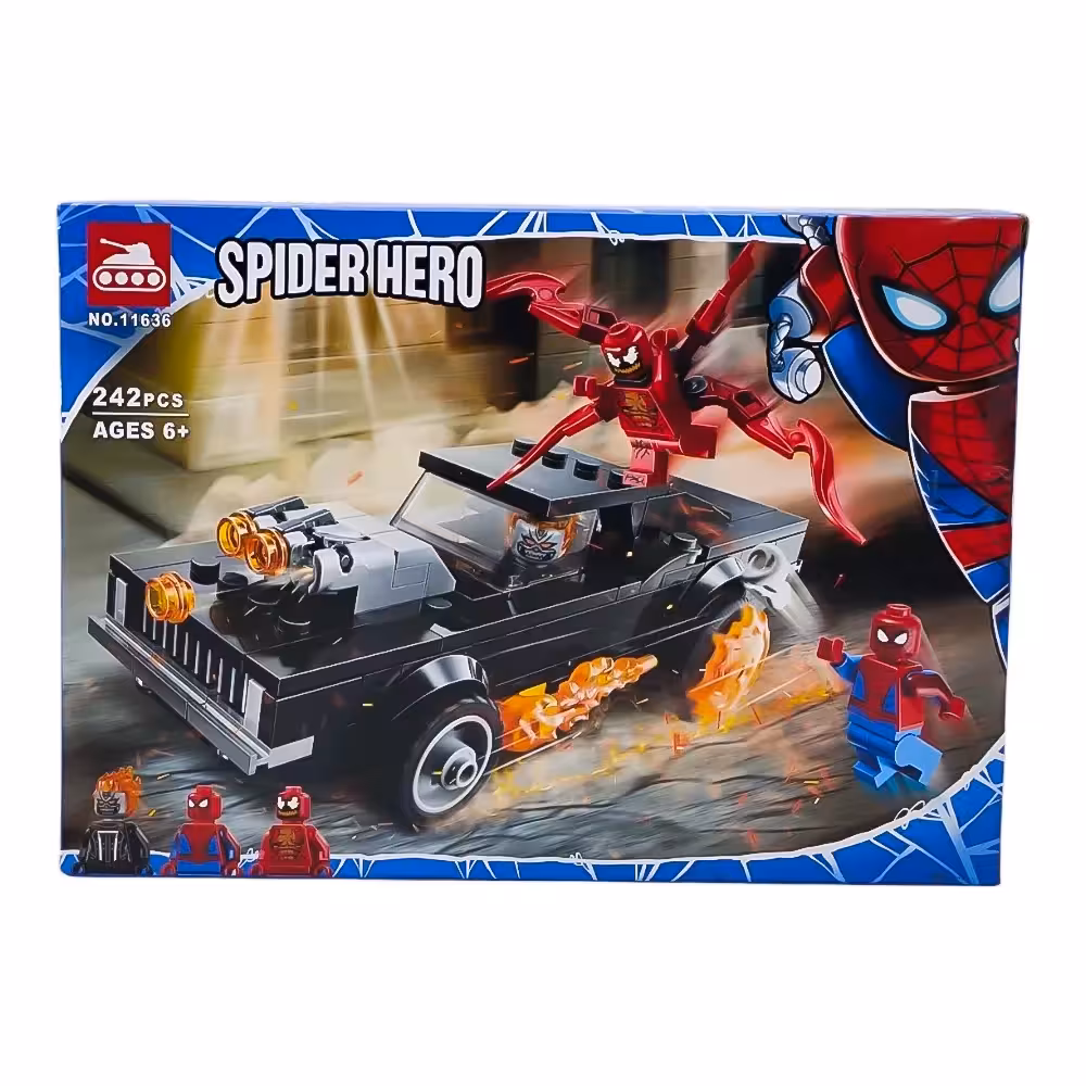 لگو ماشین اسپایدرمن و ونوم  242 قطعه کد NO.11636