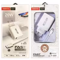 آداپتور شارژر با کابل Type-c فست Tranyoo SE6 QC3.0 3.6A