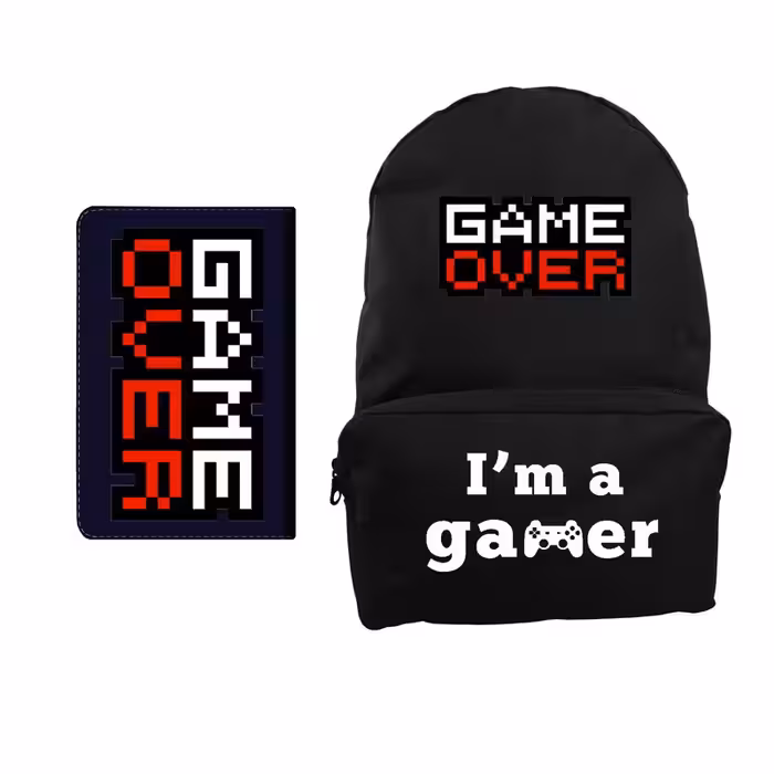کوله پشتی مدل Game OVER کد KPP402 به همراه کلاسور | چاوه