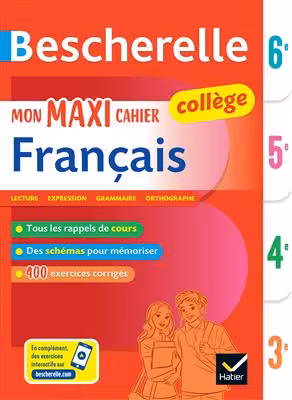 دانلود کتاب Bescherelle Mon maxi cahier de français 6e, 5e, 4e, 3e