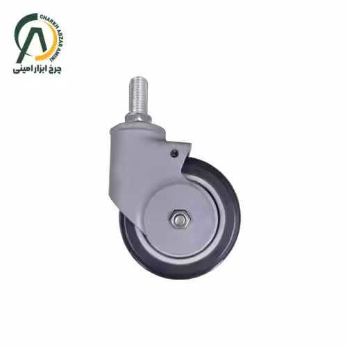 چرخ بیمارستانی پی وی سی ABS پیچی گردان قطر 75 میلی متر