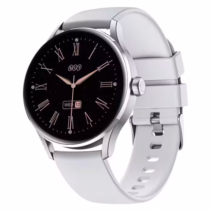 ساعت هوشمند کیو سی وای مدل MSU WATCH ELITE PUNCHING  دارای قابلیت های صفحه نمایش رنگی، صفحه نمایش لمسی، کنترل موسیقی (Music Player)، قابلیت مکالمه از طریق بلوتوث بند سیلیکون | کالا مکس