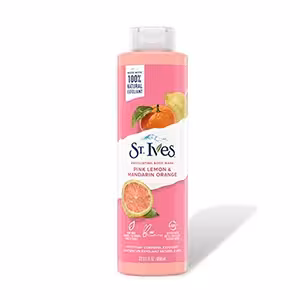 شامپو بدن اسکراب دار با عصاره لیمو صورتی و پرتقال ماندارین – 650 میلی‌لیترSt. Ives Pink Lemon & Mandarin Orange Exfoliating Body Wash