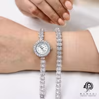ست ساعت و دستبند نقره زنانه مدل SWB6