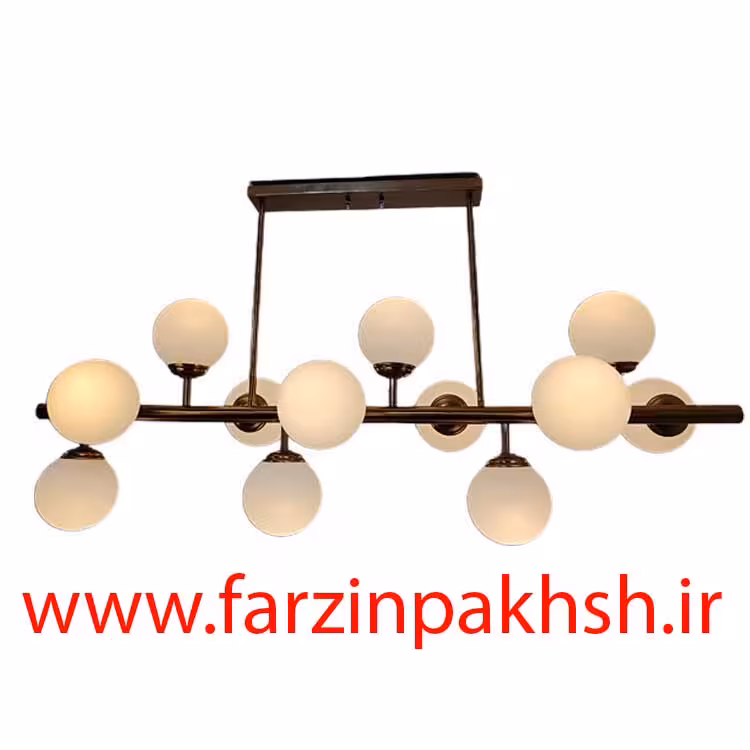 لوستر مولکولی 12 شعله مدل خطی