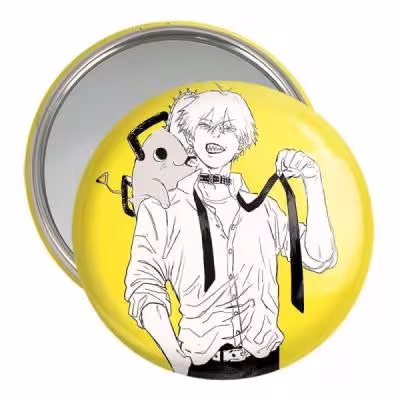 آینه جیبی خندالو مدل دنجی انیمه مرد اره ای Chainsaw Man کد 17994