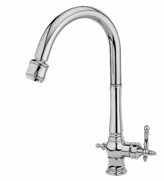 شیر ظرفشویی شاوری (شلنگدار) قهرمان مدل نگین کروم