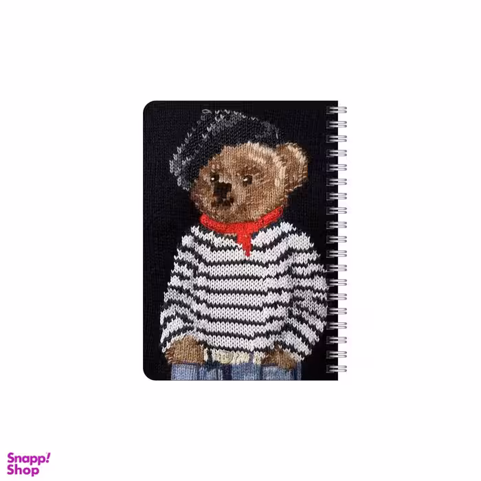 دفترچه یادداشت 80 برگ بامبیلیپ مدل چوبی طرح پترن خرس بافتنی کد 6338775