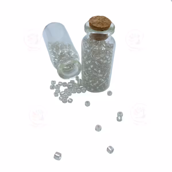 منجوق درشت بسته 40 گرمی (نقره ای  شیشه ای )