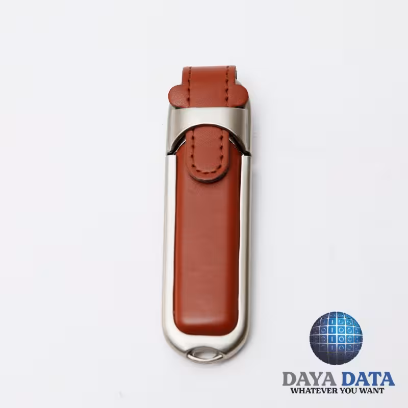 فلش مموری فانتزی دایا دیتا لوکس چرمی مدل LE1001-5 ظرفیت64GB -USB2 رنگ قهوه ای