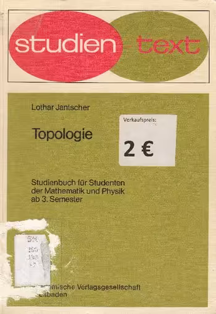 خرید و دانلود نسخه کامل کتاب Topologie: Studienbuch für Studenten der Mathematik und Physik ab 3. Semester