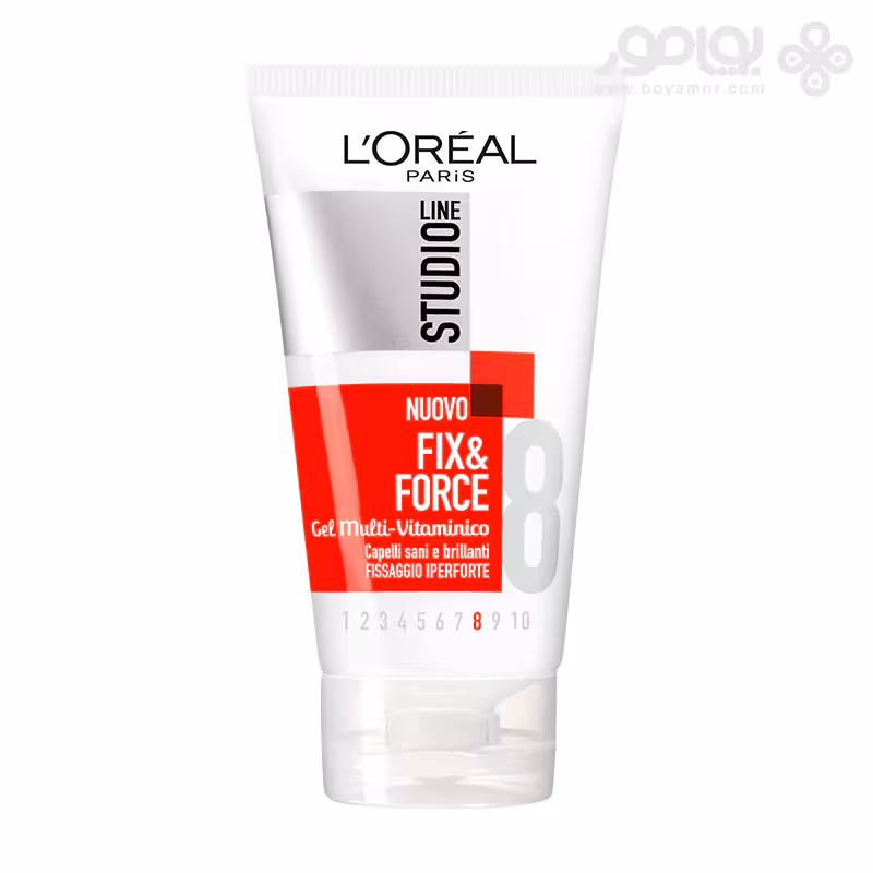 ژل مو نگهدارنده لورال استودیو لاین مدل FIX & FORCE شماره 8