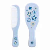 شانه و برس نوزاد پسرانه با الیاف طبیعی طرح ستاره کانپول Canpol