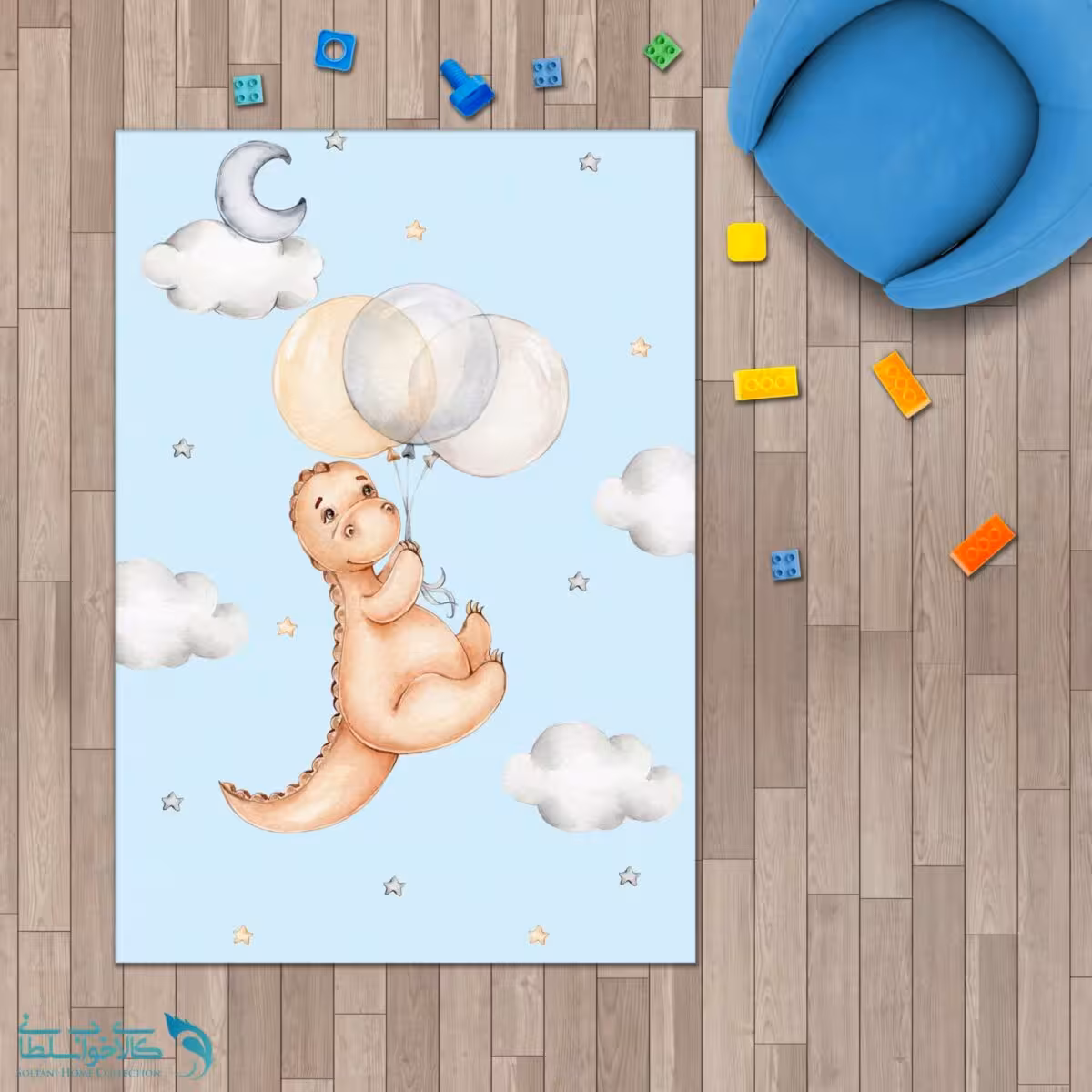 فرشینه اتاق کودک طرح دایناسور کد A4115