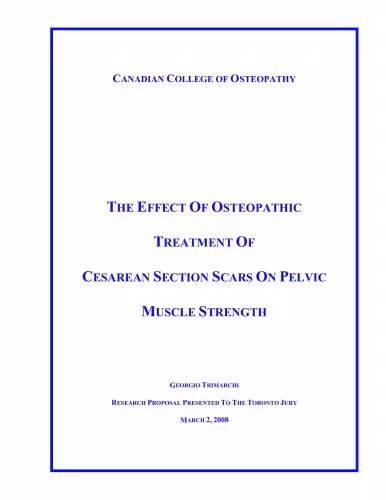 خرید و دانلود نسخه کامل کتاب The effect of osteopathic treatment of Cesarean section Scars on pelvic muscle strength