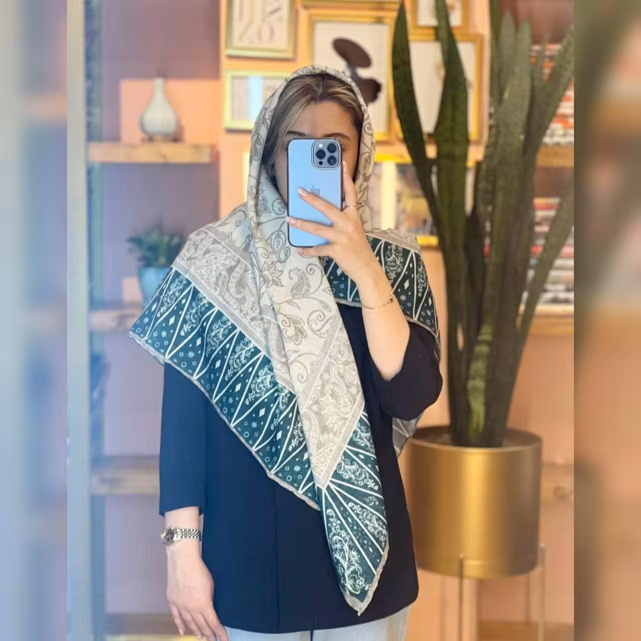 روسری نخی زنانه مناسب بهار و تابستان