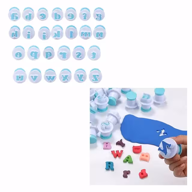 کاتر فشاری حروف انگلیسی لاتین کوچک