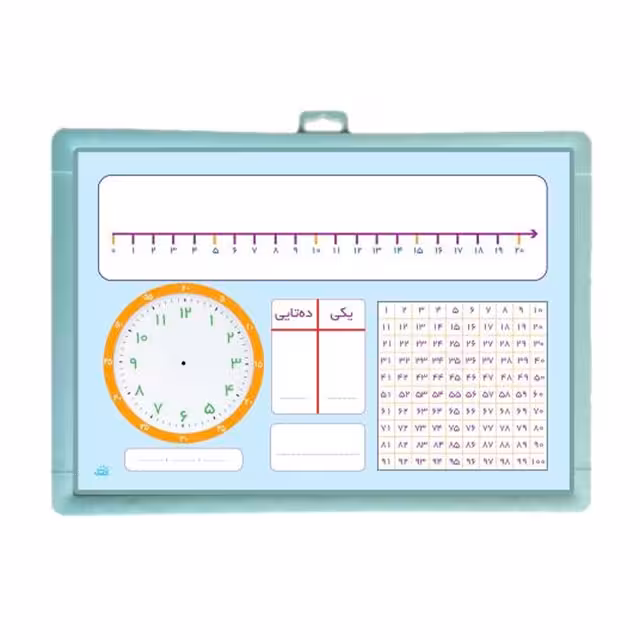 تخته وایت برد ریاضی یار کلاس اول کتابک سایز 25×35 سانتی متری