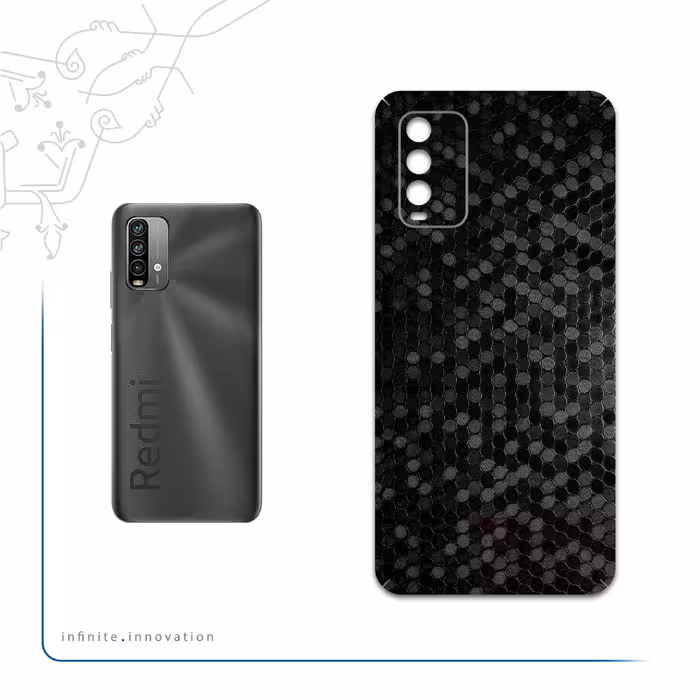 برچسب پوششی ماهوت مدل Honey-Comb-Circle مناسب برای گوشی موبایل شیائومی Redmi Note 9 4G