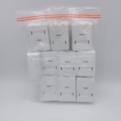  باکس کیستون شبکه  CAT6 مدل شاتردار بسته 10 عددی