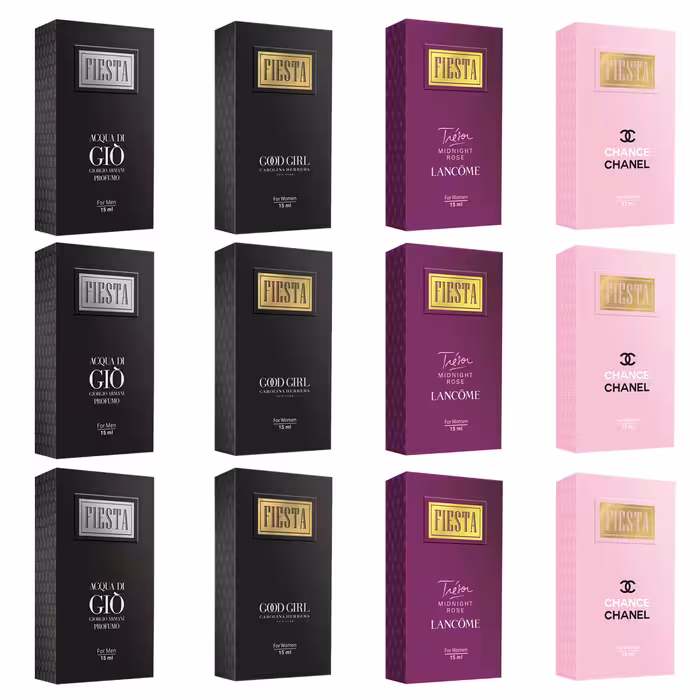 عطر جیبی زنانه فیستا مدل Alpha حجم 15 میلی لیتر مجموعه 12 عددی