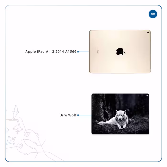 برچسب پوششی ماهوت مدل Dire Wolf مناسب برای تبلت اپل iPad Air 2 2014 A1566