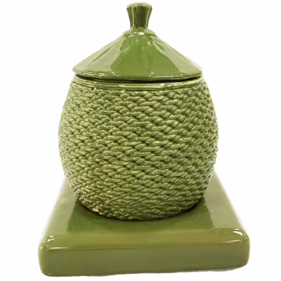 بانکه سرامیکی طرح مشجر به همراه پایه