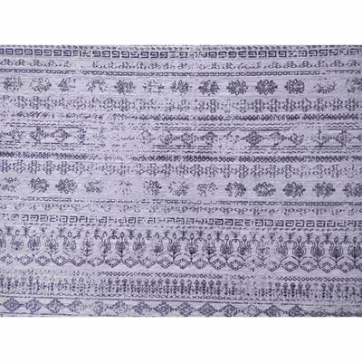 فرش ماشینی زمرد مشهد مدل NO015 زمینه طوسی