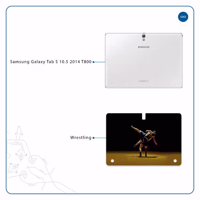 برچسب پوششی ماهوت مدل Wrestling مناسب برای تبلت سامسونگ Galaxy Tab S 10.5 2014 T800