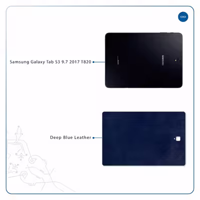برچسب پوششی ماهوت مدل Deep-Blue-Leather مناسب برای تبلت سامسونگ Galaxy Tab S3 9.7 2017 T820