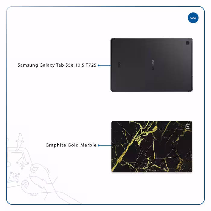 برچسب پوششی ماهوت مدل Graphite-Gold-Marble مناسب برای تبلت سامسونگ Galaxy Tab S5e 10.5 2019 T725