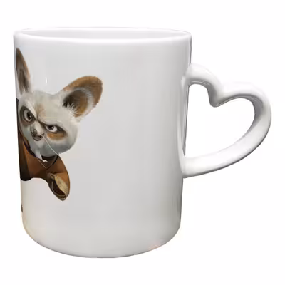 ماگ مدل دسته قلبی طرح پاندا کنگ فو کار کد 56