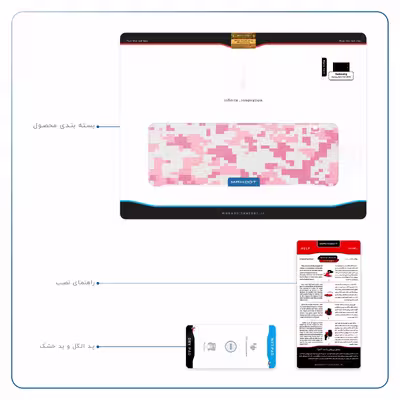 برچسب پوششی ماهوت مدل Army-Pink-pixel مناسب برای تبلت سامسونگ Galaxy Tab E 9.6 2015 T561